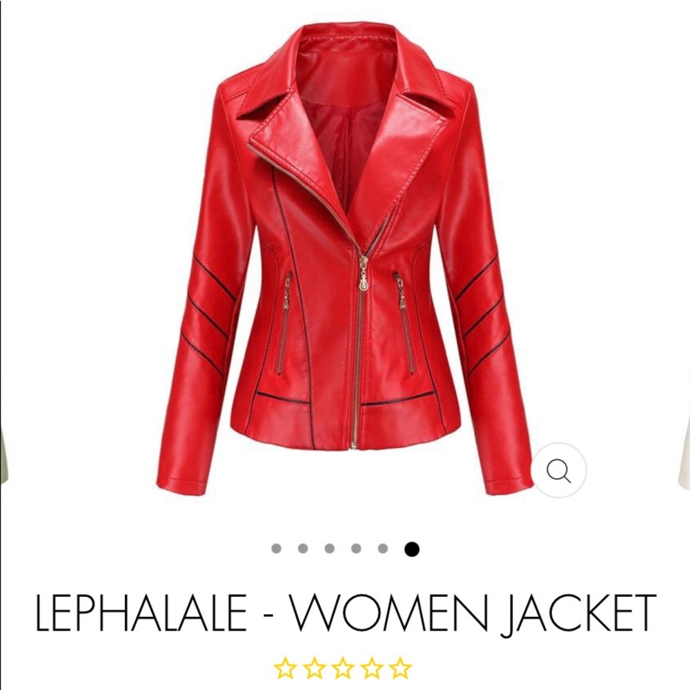 Souk and Sepia red leather jacket